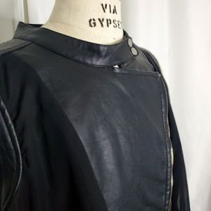 Miss Lili Pleather Chiffon Vest Overlay